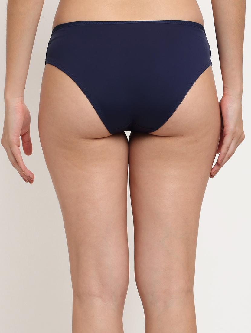 blue solid bikini panty - 18226059 - Standard Image - 2