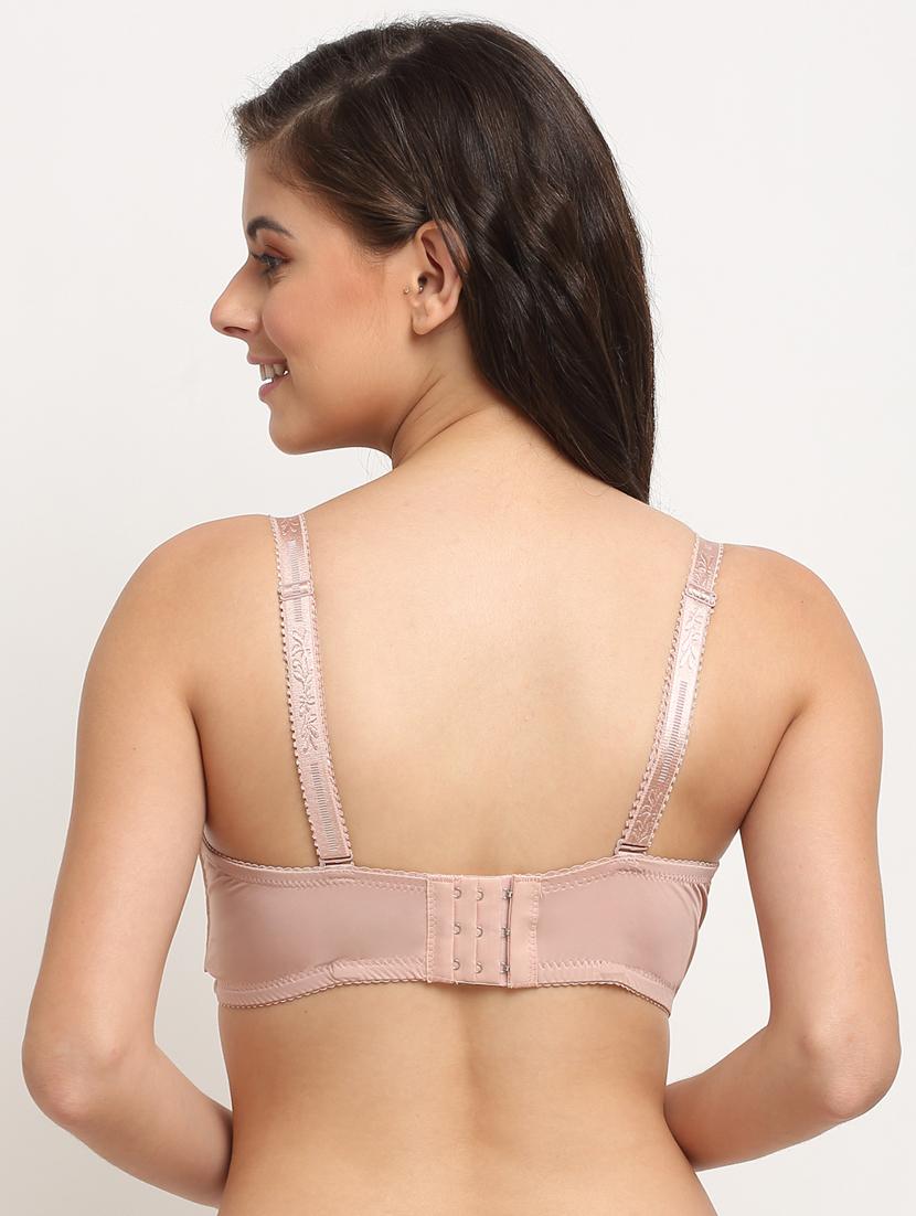 beige solid plunge bra - 18226333 - Standard Image - 2