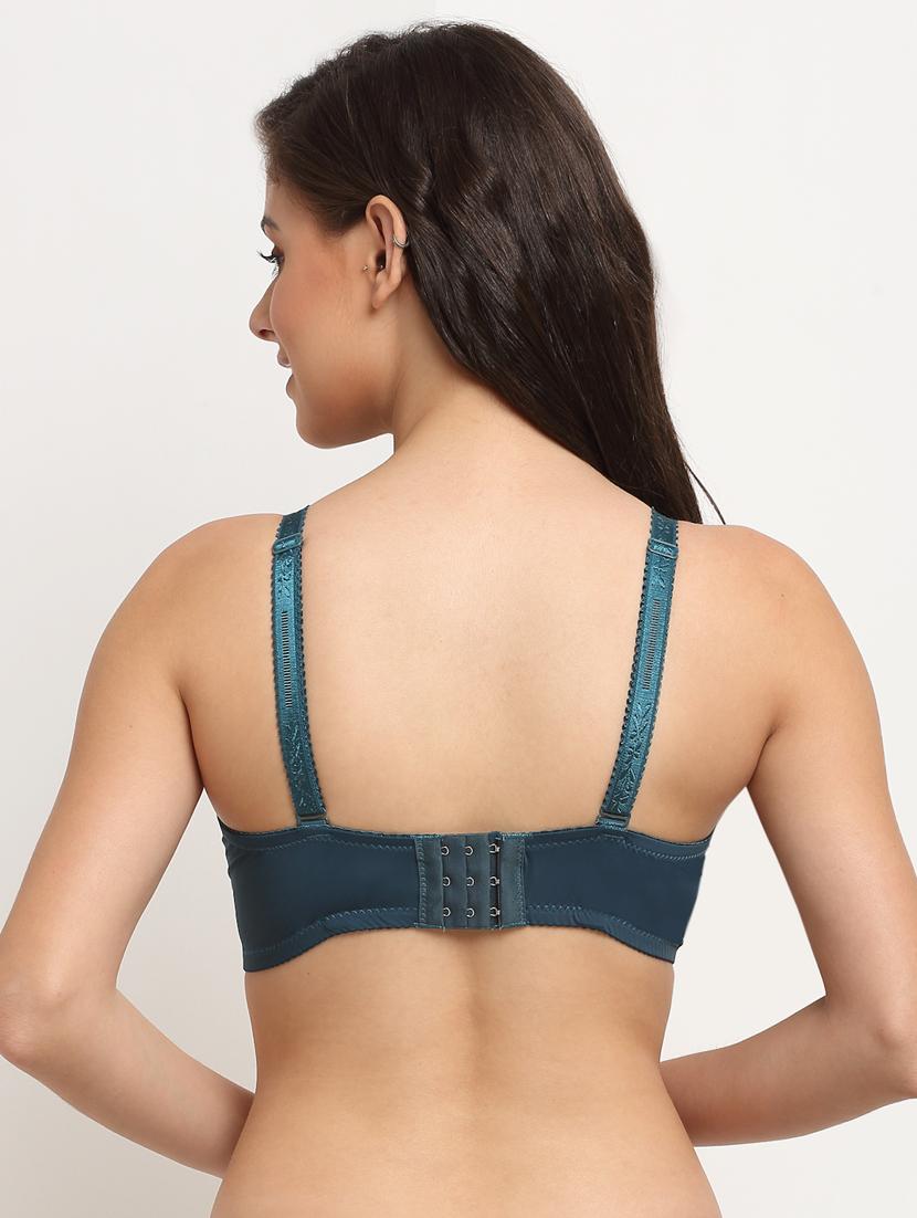 dark blue solid plunge bra - 18226335 - Standard Image - 2
