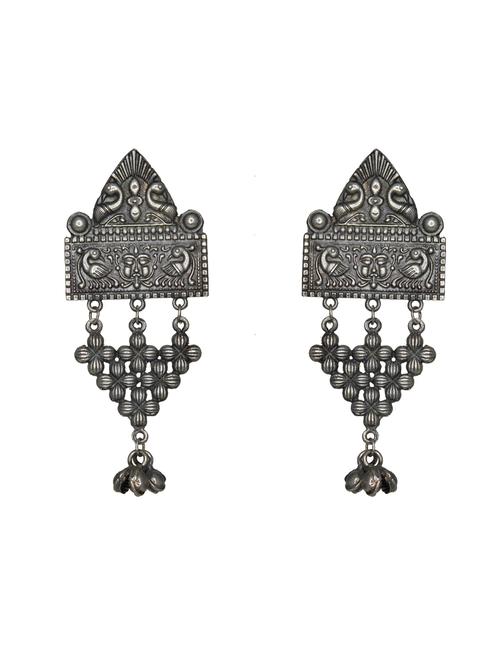 white zinc drop earring - 18226371 - Standard Image - 0