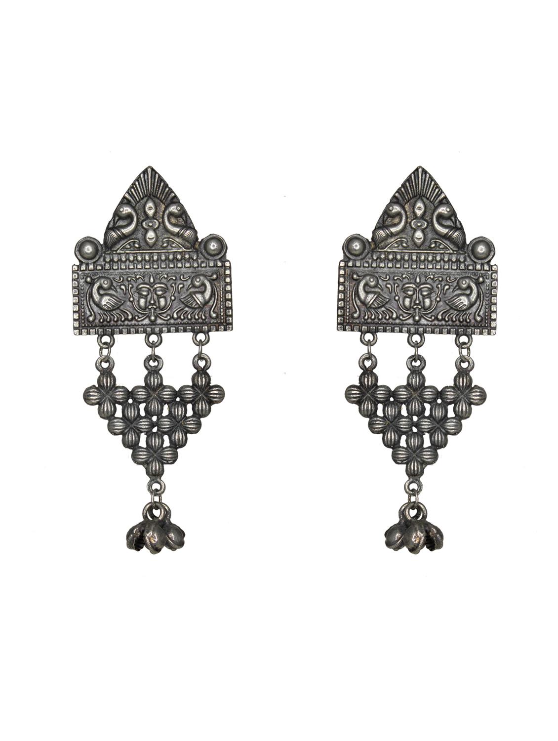 white zinc drop earring - 18226371 - Zoom Image - 0