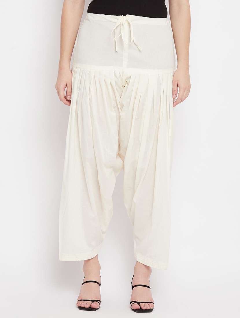 white solid salwar