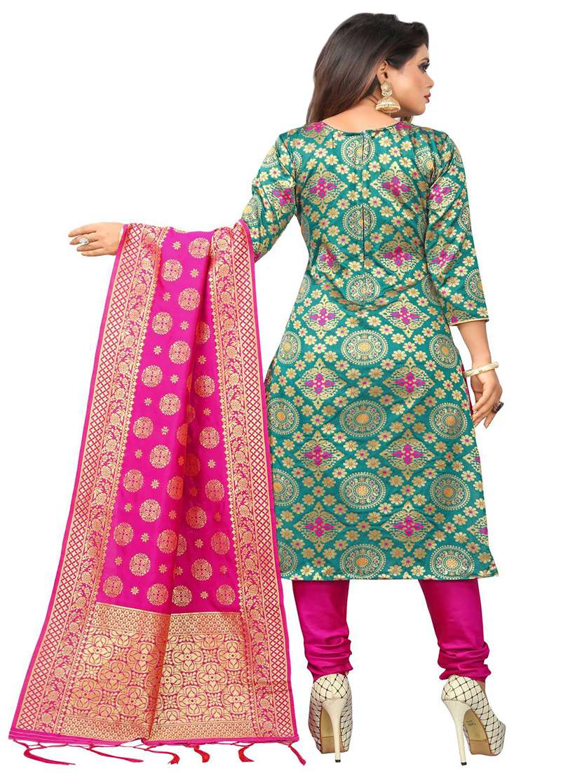 self design banarasi work unstitched suit set - 18227641 - Standard Image - 2