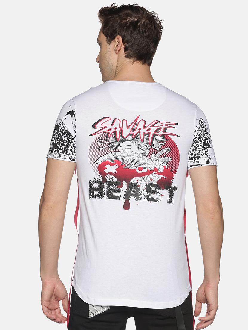 white printed t-shirt - 18228664 - Standard Image - 2