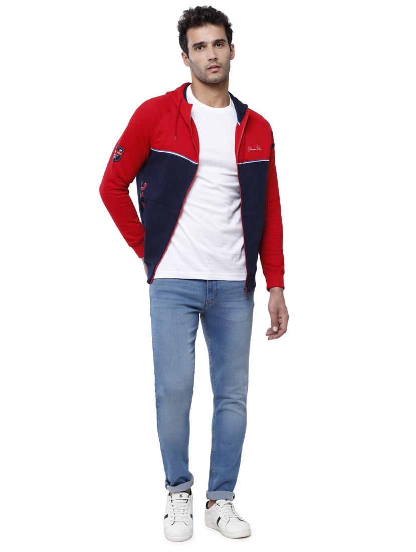navy-blue color-blocked sweatshirt - 18228941 - Standard Image - 2