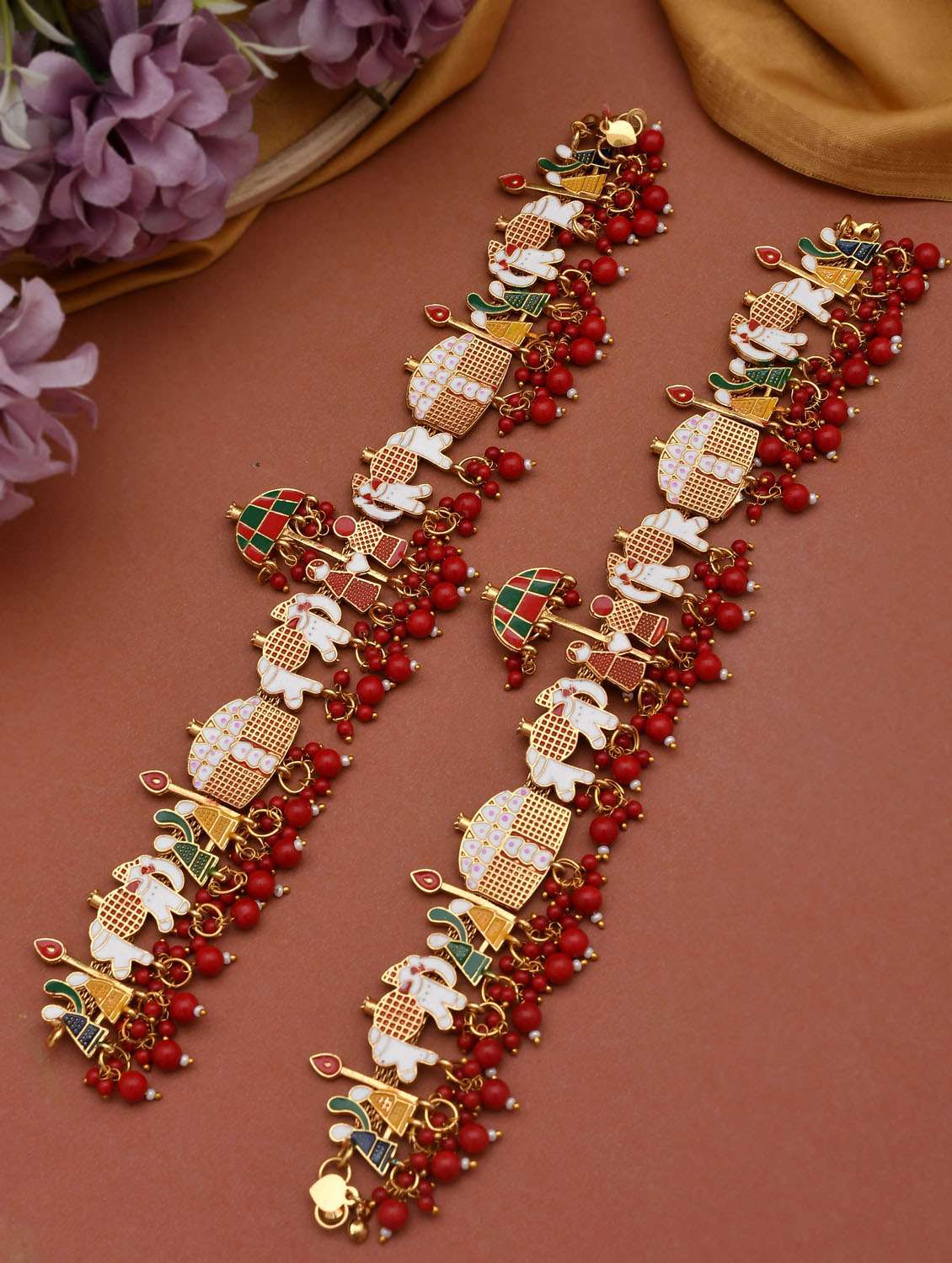 traditional bridal palki payal anklet