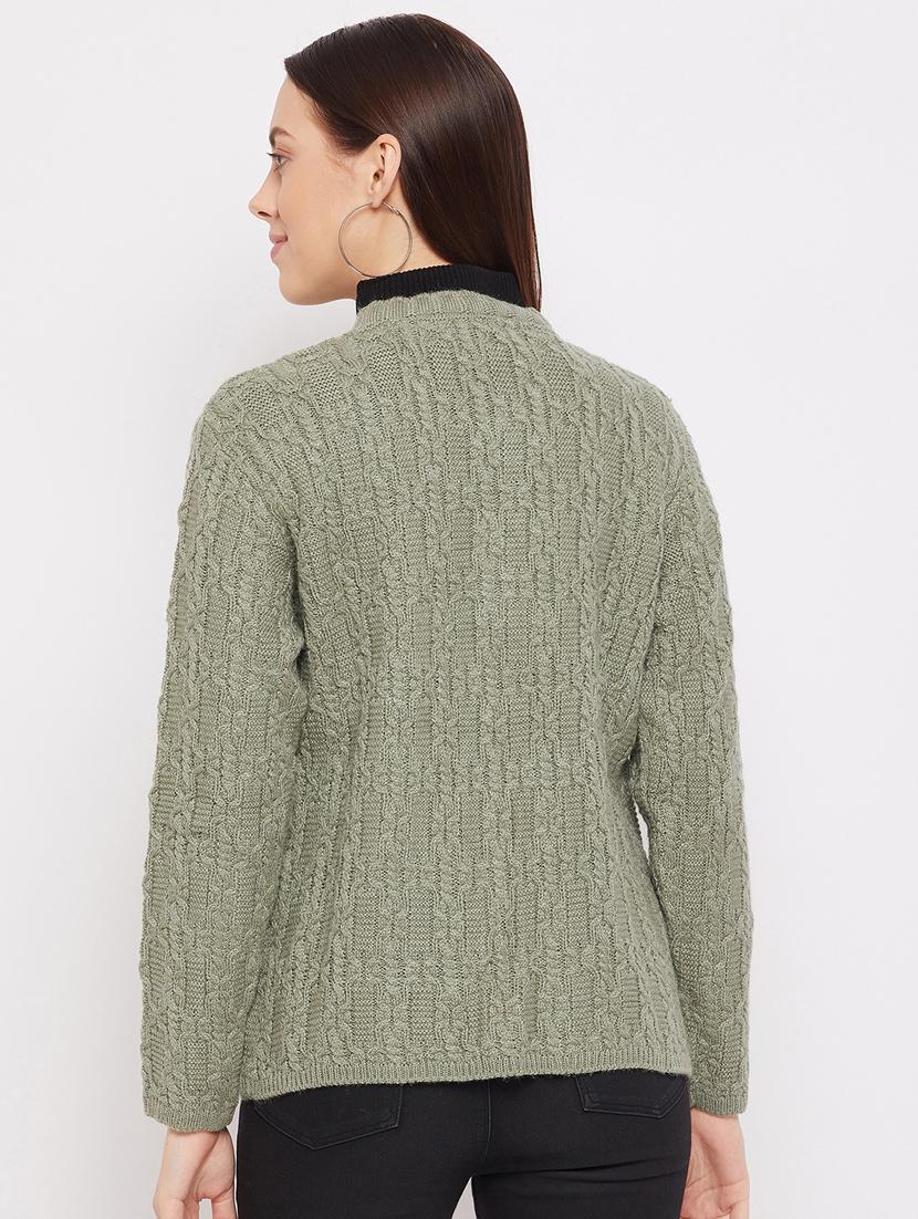 green solid cardigan - 18229834 - Standard Image - 2