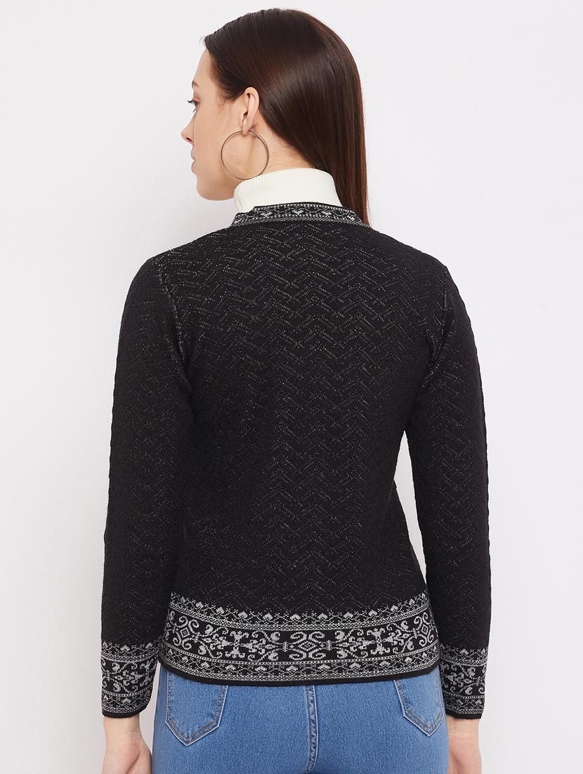 black solid cardigan - 18229844 - Standard Image - 2