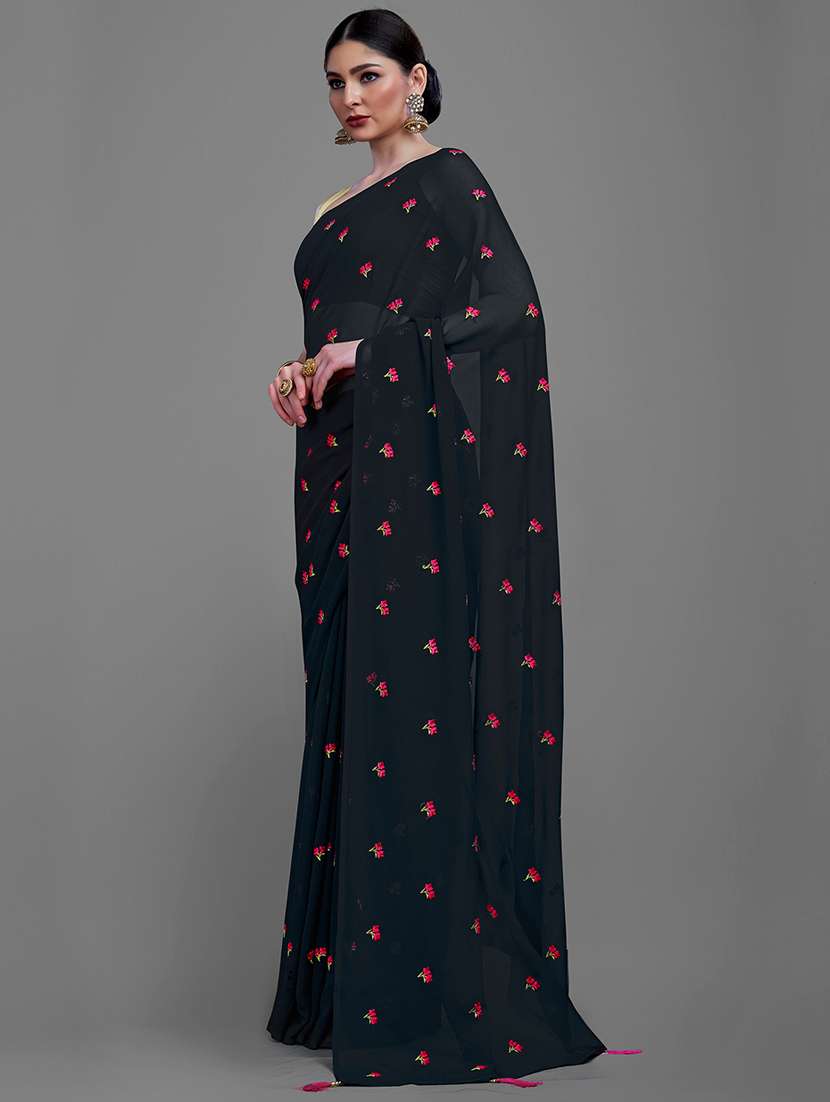 women's embroidered saree with blouse - 18229858 - Standard Image - 2