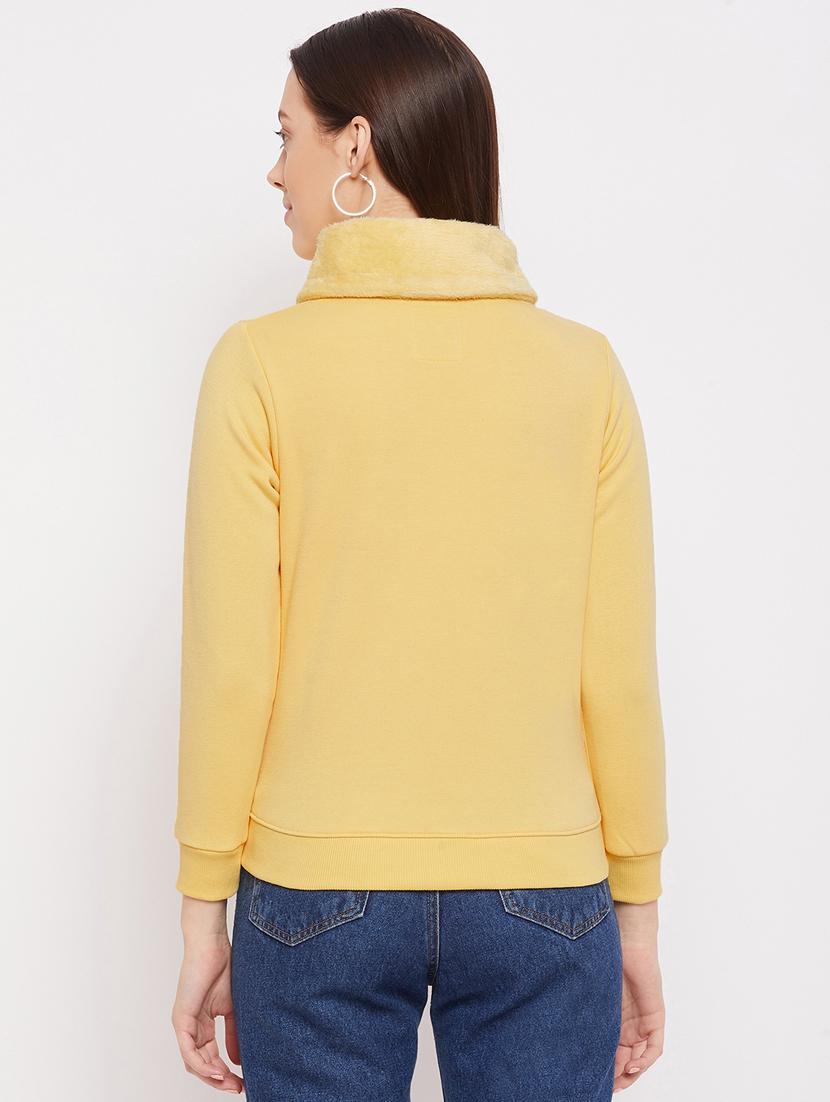 yellow printed regular sweatshirt - 18229878 - Standard Image - 2