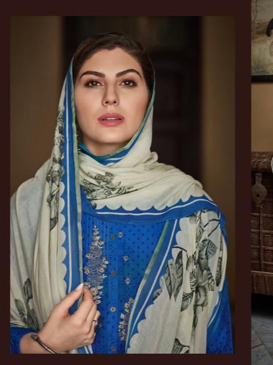 top: muslin printed with embroidery bottom - 18230228 - Standard Image - 2