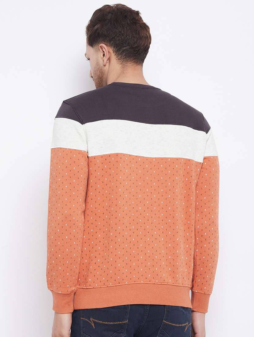 peach color-blocked sweatshirt - 18230244 -  Standard Image - 2