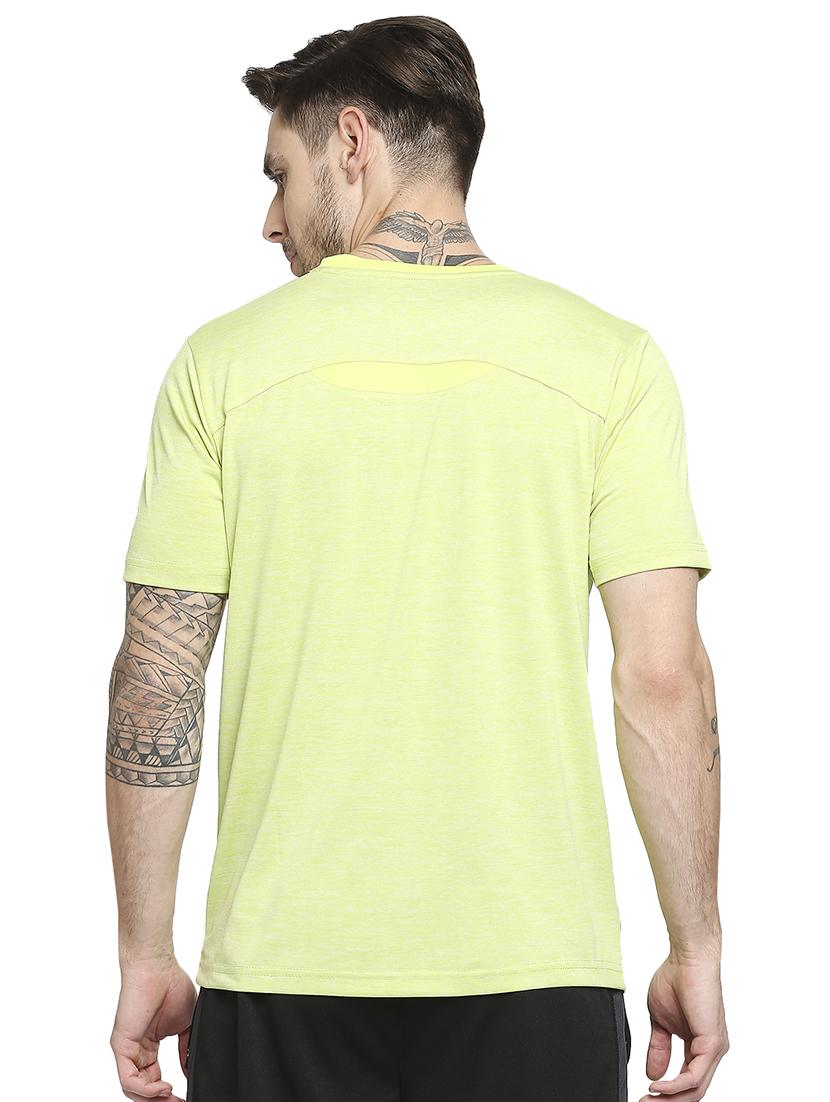 neon-green chest-printed t-shirt - 18230413 - Standard Image - 2