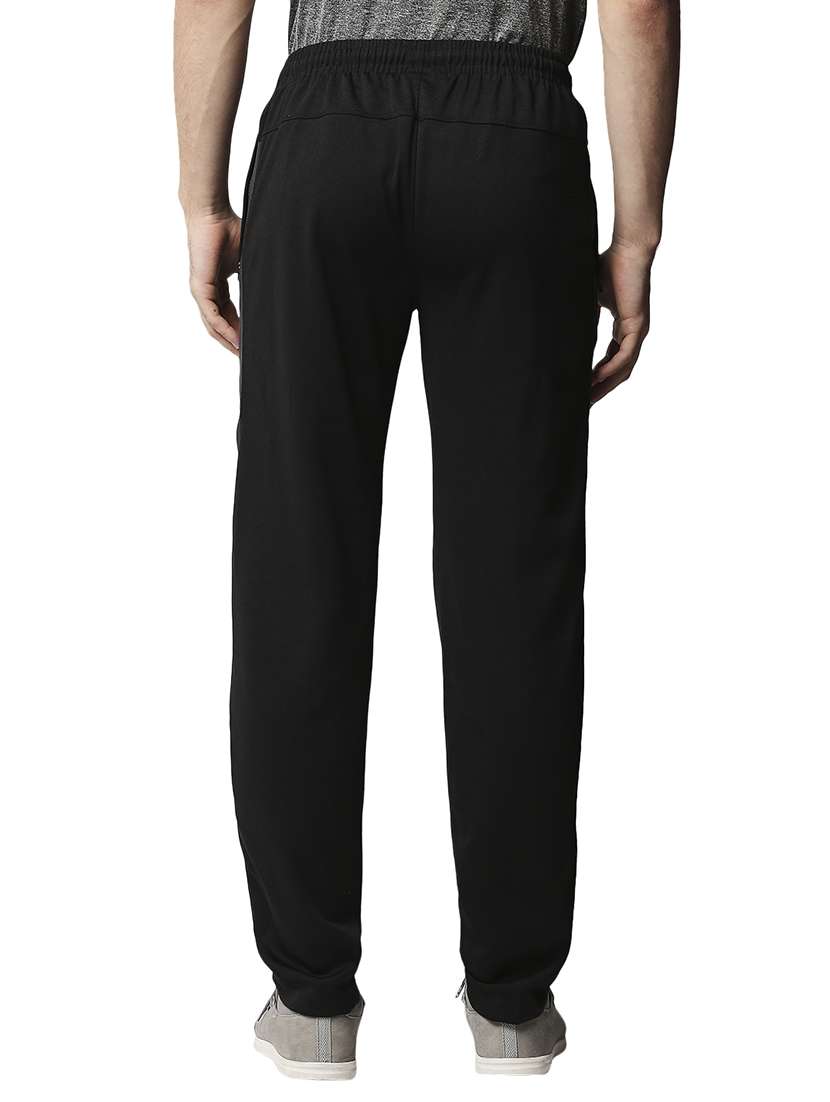 black solid track pant - 18230419 -  Standard Image - 2