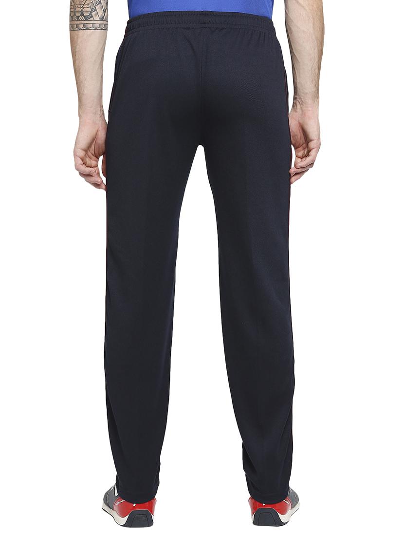 navy blue solid track pant - 18230423 - Standard Image - 2