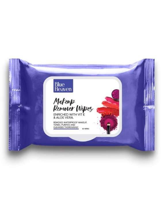 Blue Heaven Makeup Remover Cleansing Wipes (30 Wipes) Pack Of 3