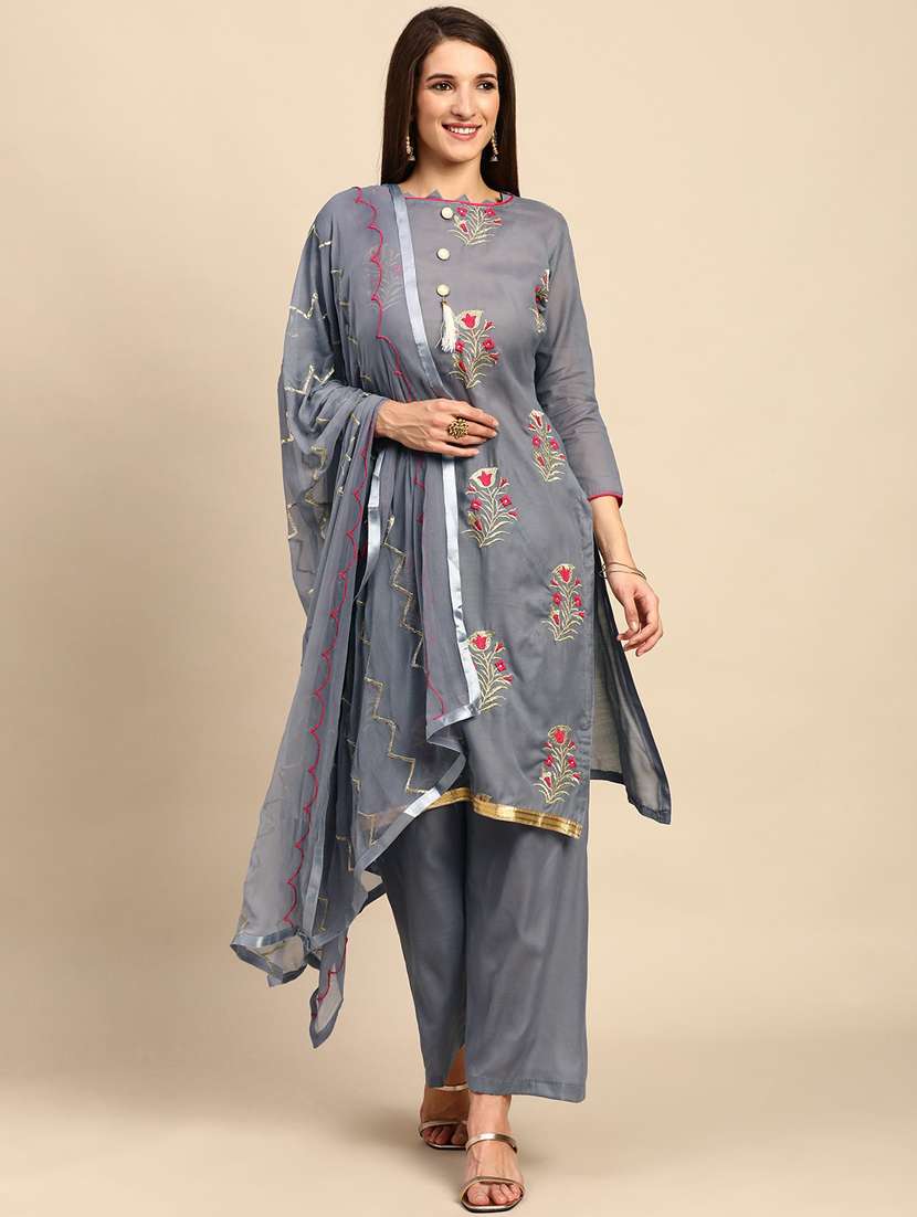 embroidered unstitched suit set