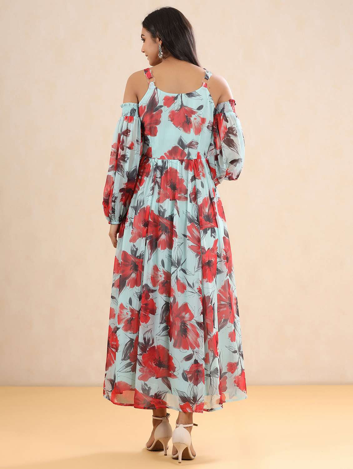 women's fit & flare floral dress - 18231018 - Standard Image - 2