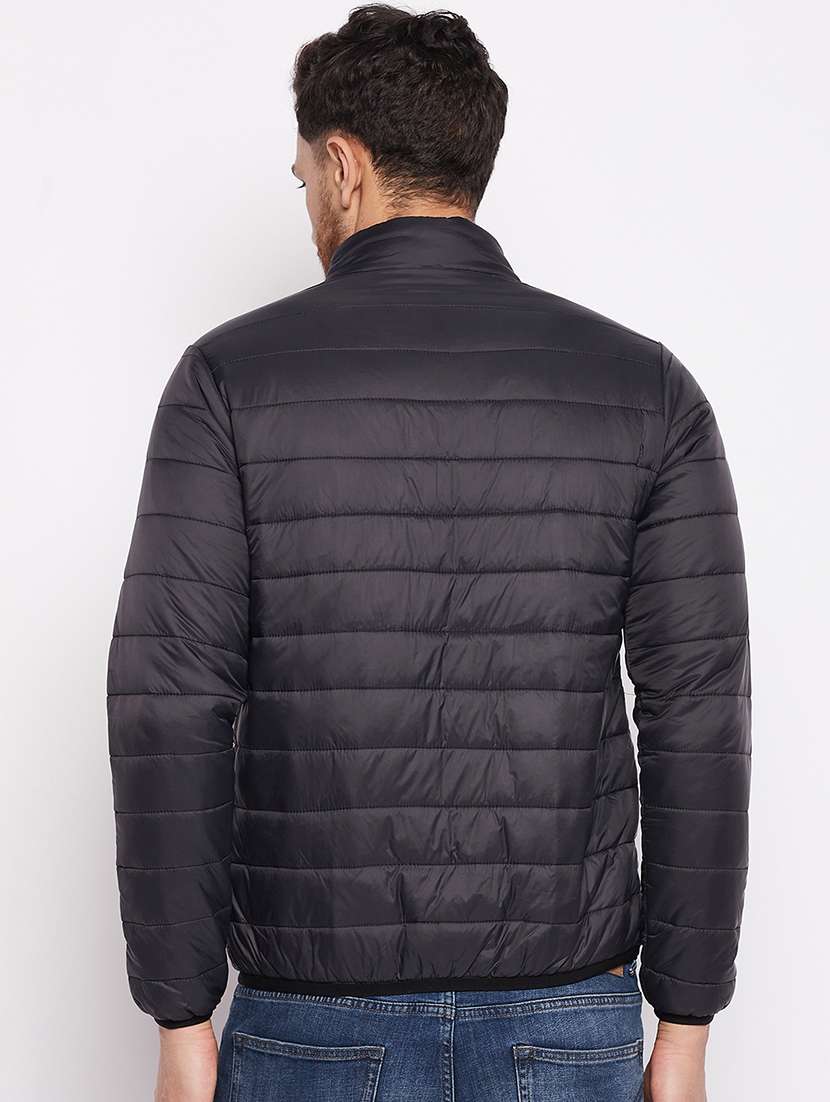 black solid quilted jacket - 18231149 -  Standard Image - 2
