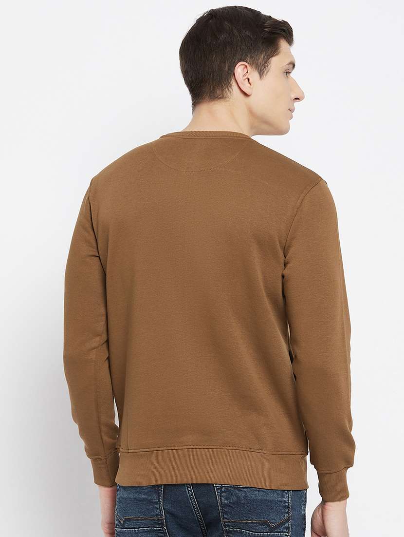 brown chest printed sweatshirt - 18231766 -  Standard Image - 2