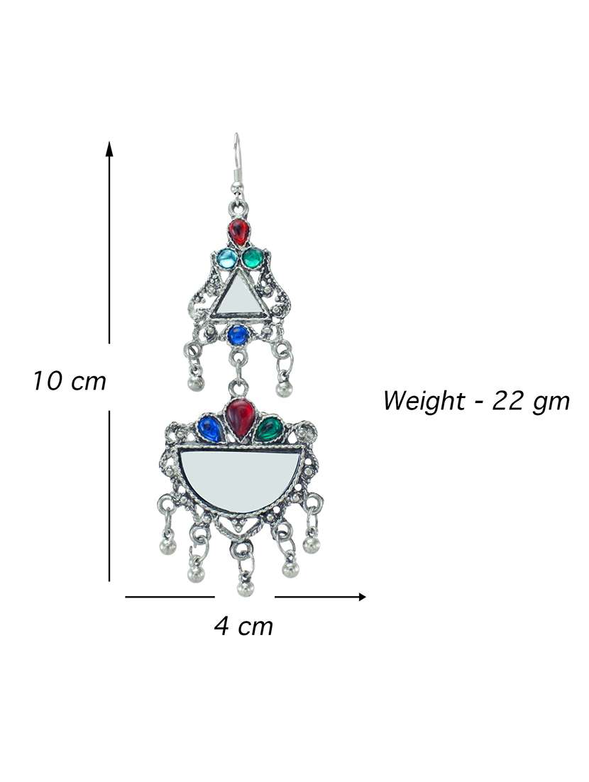 multi colored metal drop earring - 18232210 -  Standard Image - 2