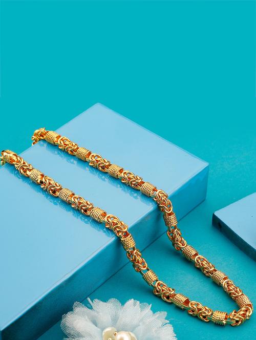 one gram gold plated necklace chain - 18232363 -  Standard Image - 0