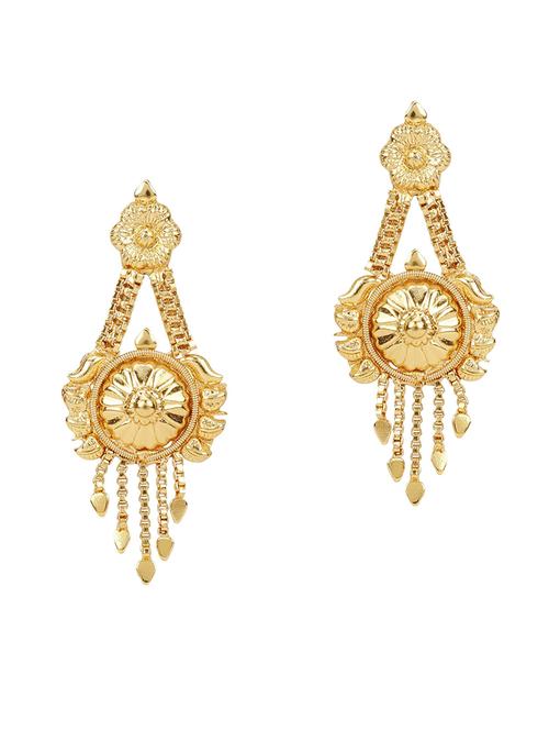 gold plated traditional south indian earrings - 18232366 - Standard Image - 0