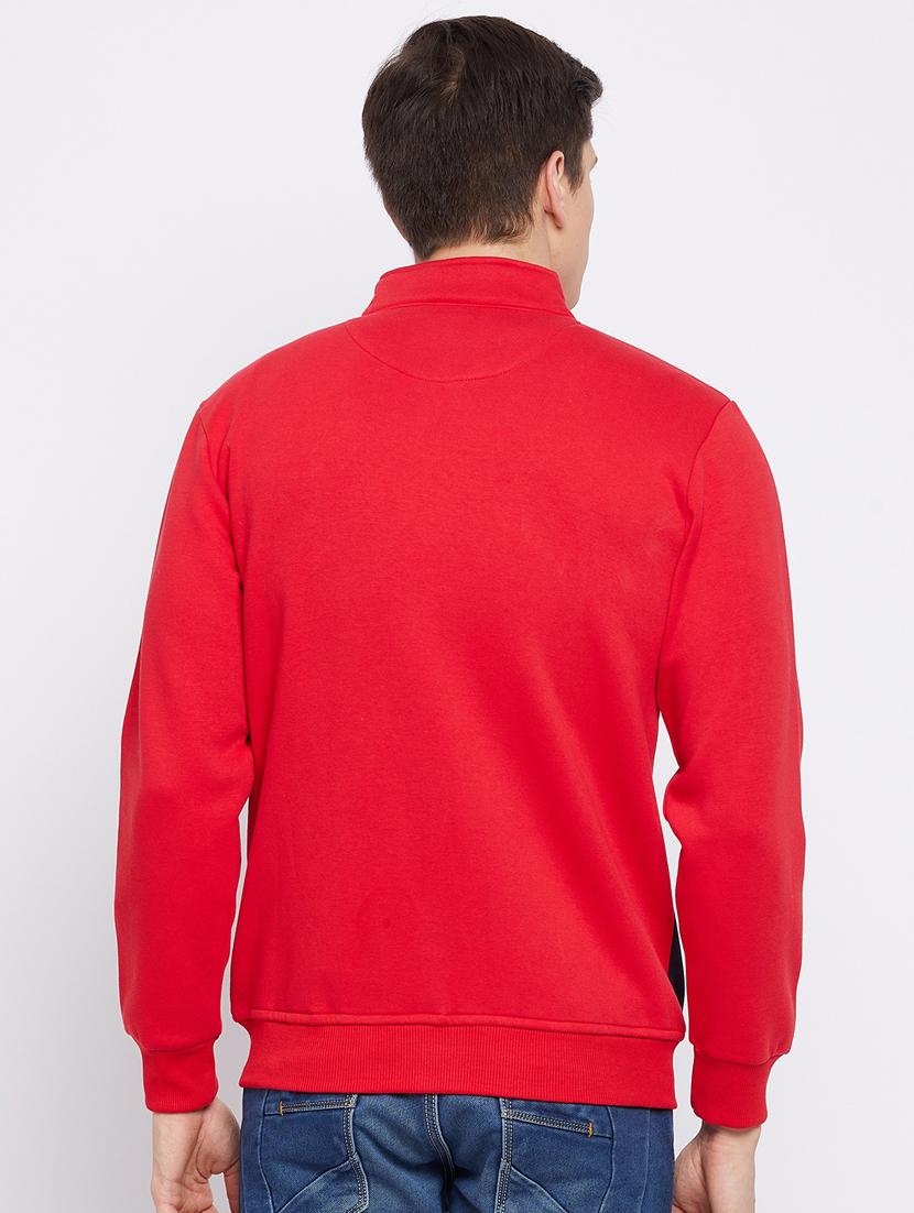 red cut & sew sweatshirt - 18233011 - Standard Image - 2