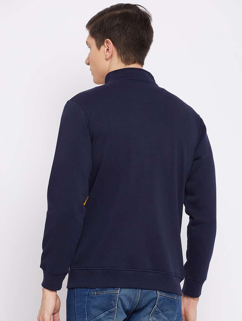 navy blue cut & sew sweatshirt - 18233012 -  Standard Image - 2