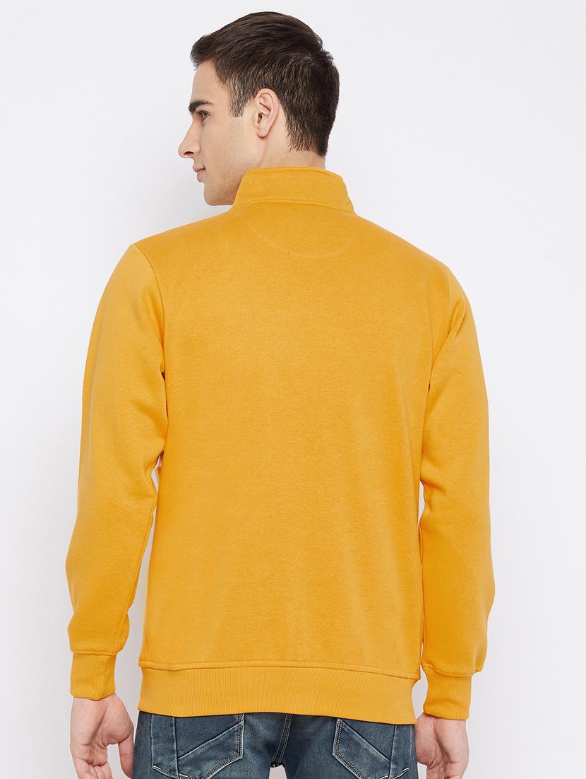 yellow color block cut & sew sweatshirt - 18233034 - Standard Image - 2