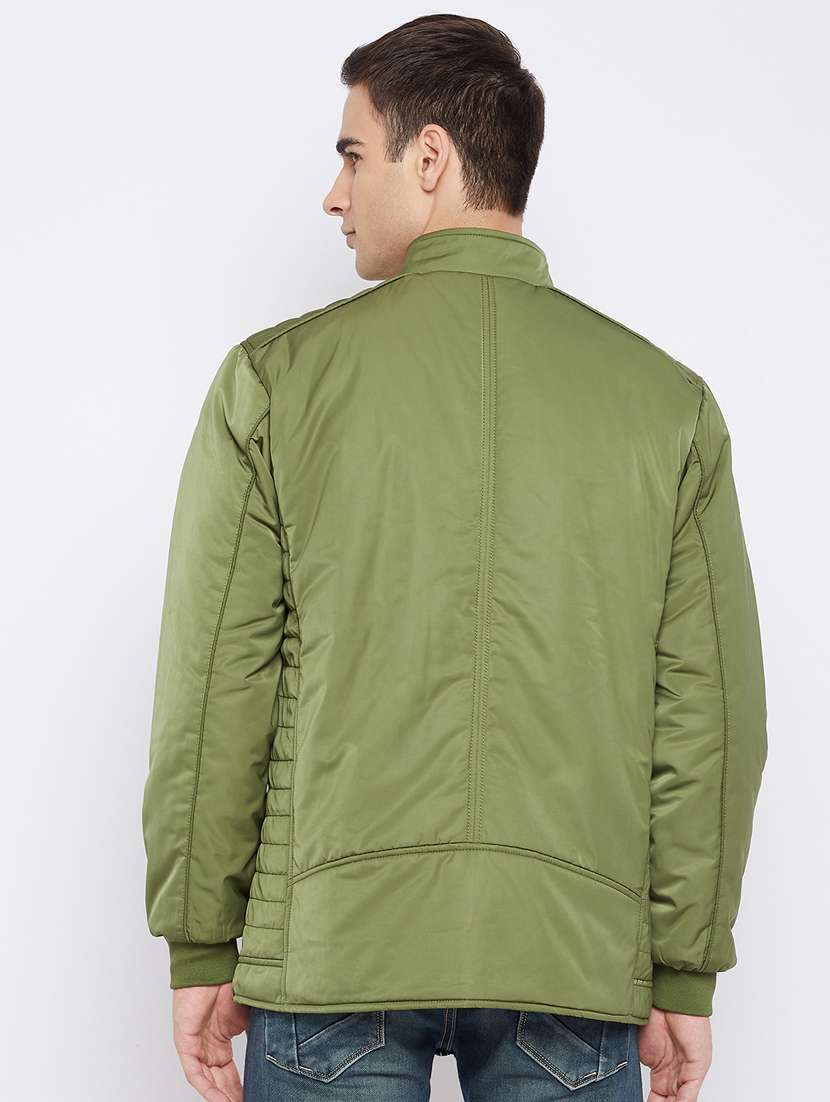 green solid bomber jacket - 18233053 -  Standard Image - 2