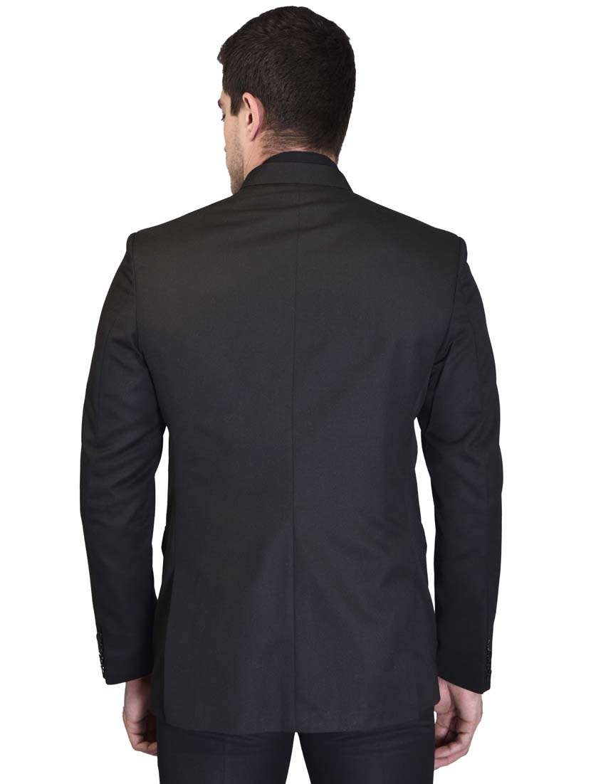 black solid single breasted casual blazer - 18233384 -  Standard Image - 2