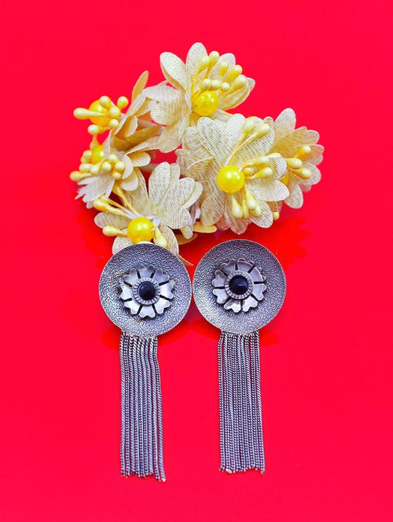 black brass drop earring - 18233415 -  Zoom Image - 0