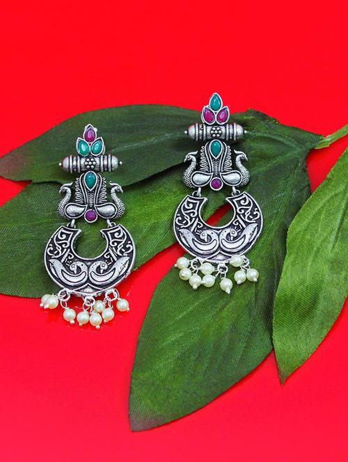 multi colored brass drop earring - 18233423 - Standard Image - 0