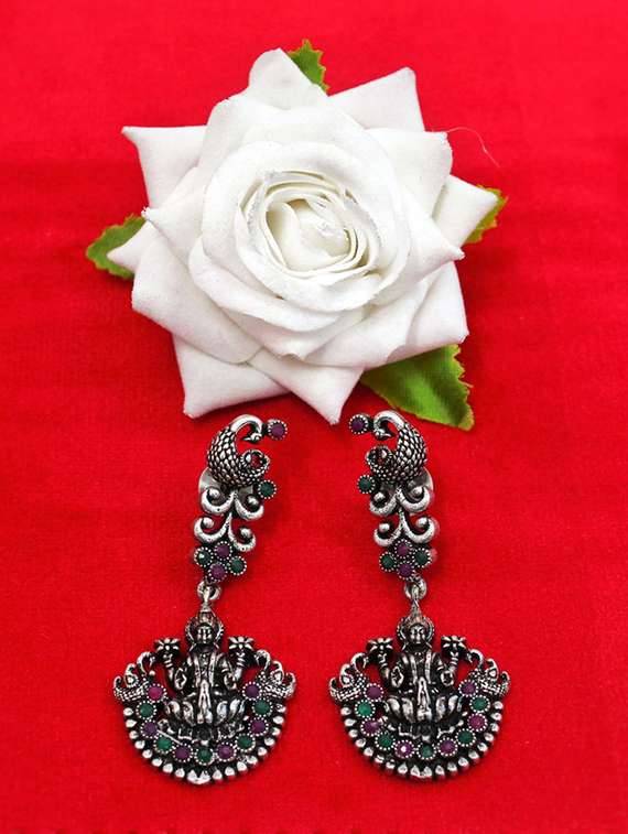 Silver Brass Drop Earring