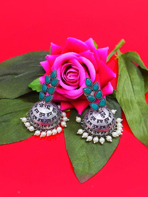 green brass drop earring - 18233435 -  Standard Image - 0