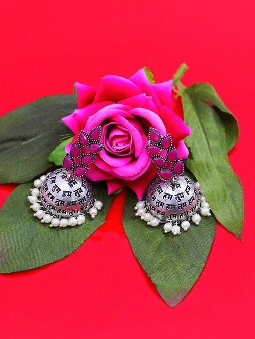 red brass drop earring - 18233437 - Standard Image - 0