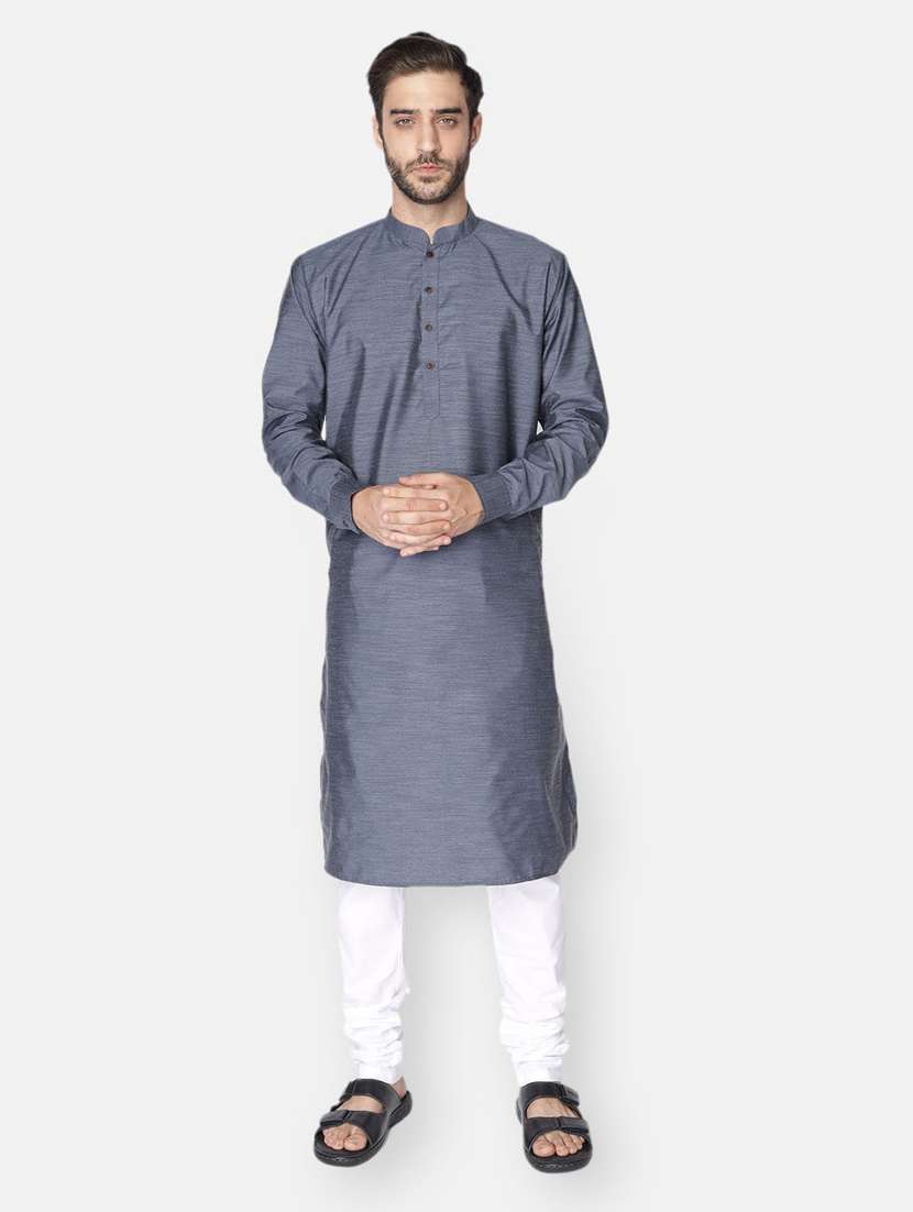 men self design kurta churidar ethnic wear set - 18233559 -  Zoom Image - 0
