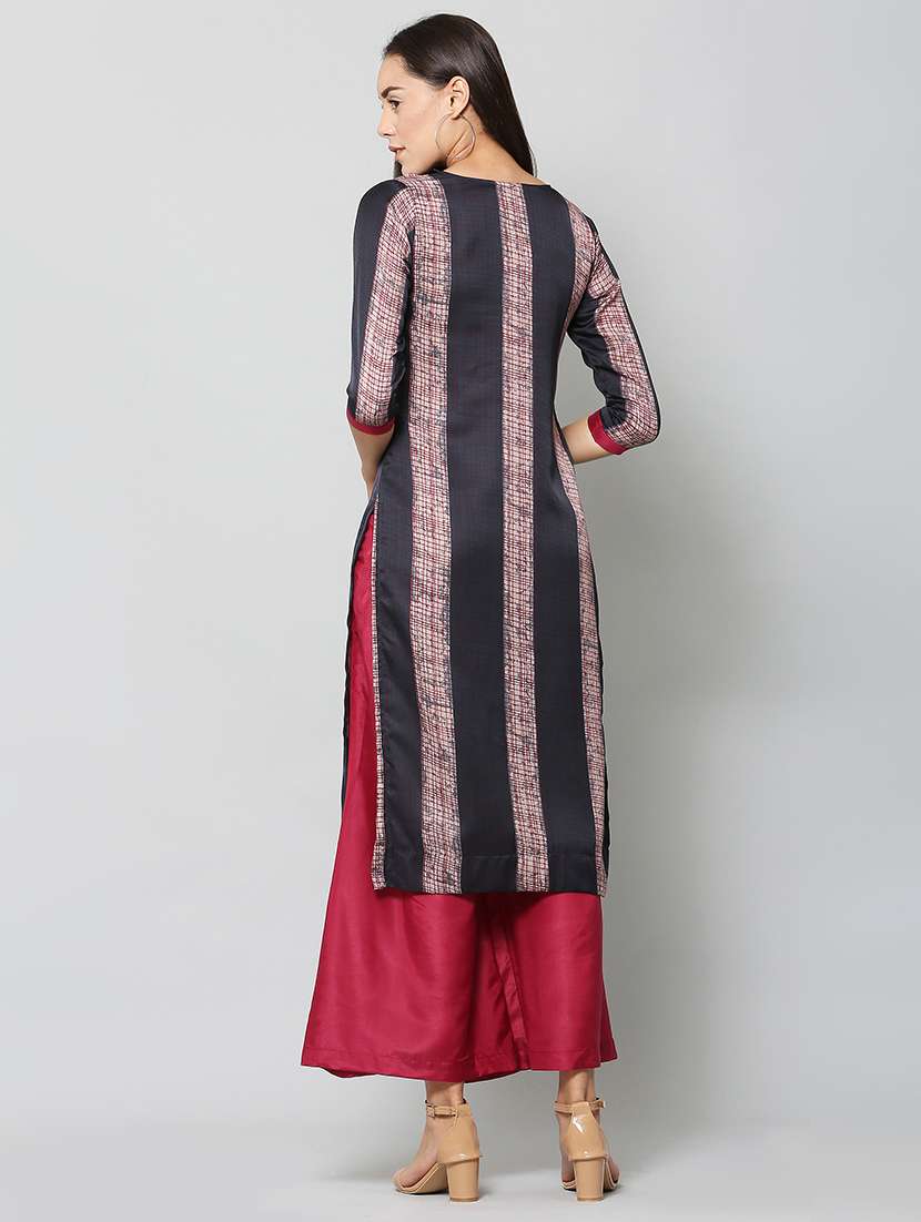black cotton blend suit set - 18234473 - Standard Image - 2