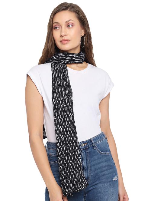 black printed scarf - 18235877 -  Standard Image - 0