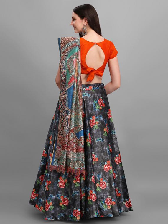 floral print flared lehenga - 18236655 - Standard Image - 2