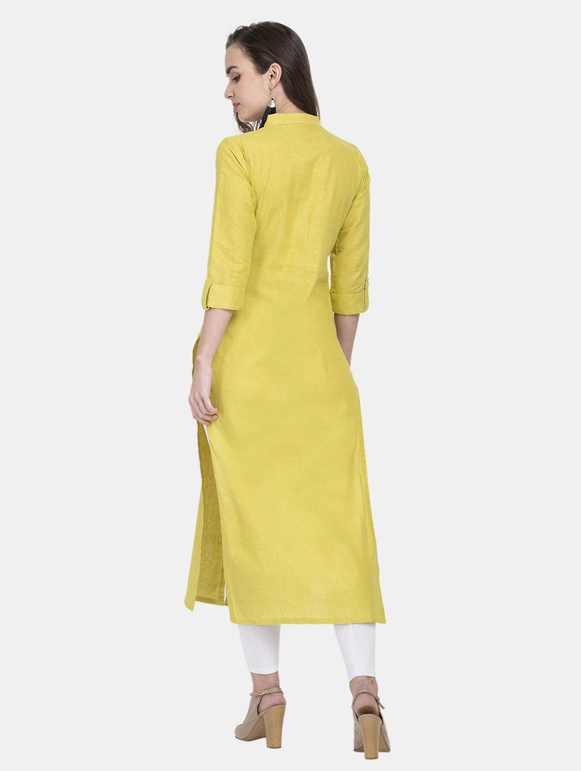 women's straight kurta - 18236693 - Standard Image - 2