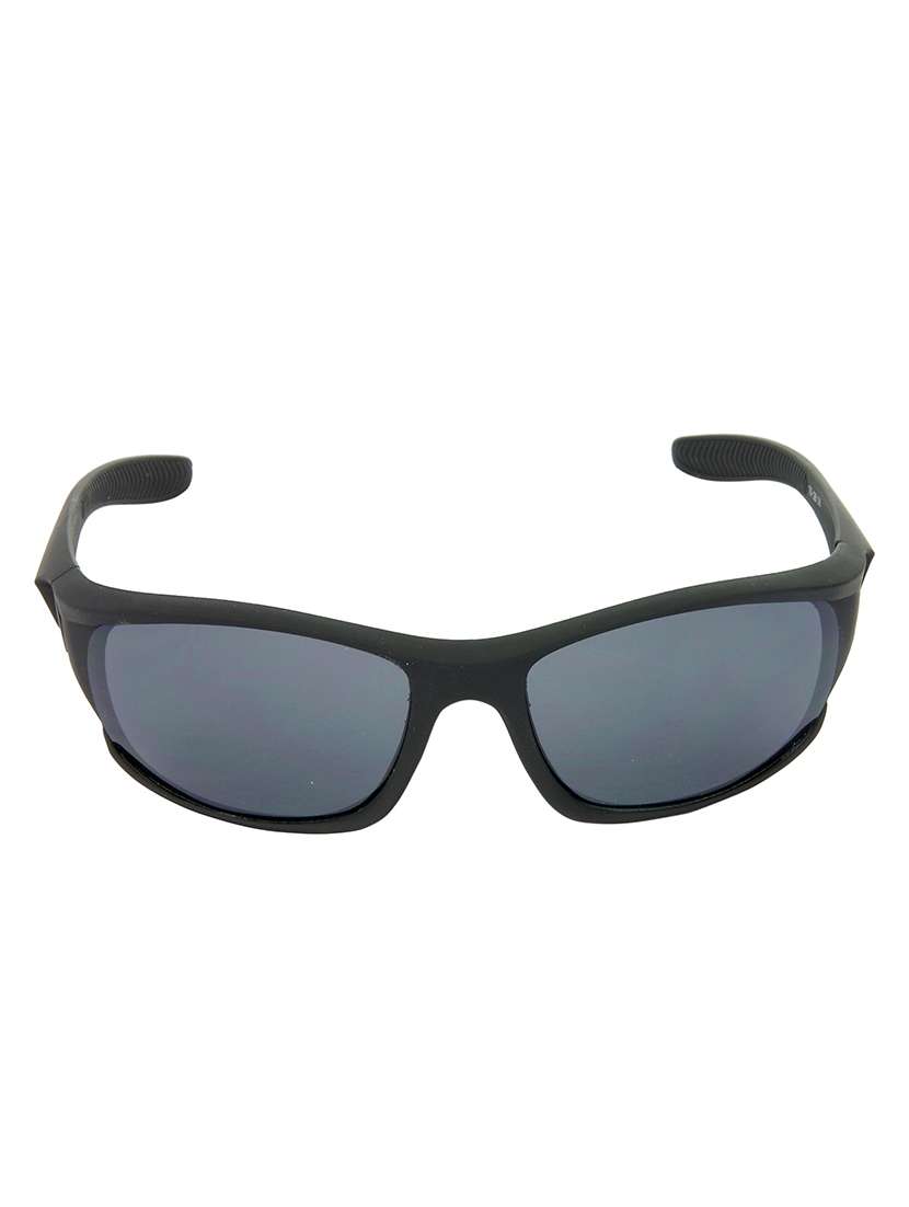 hrinkar men women boys & girls sports &  sunglasses black frame, grey lens (medium)