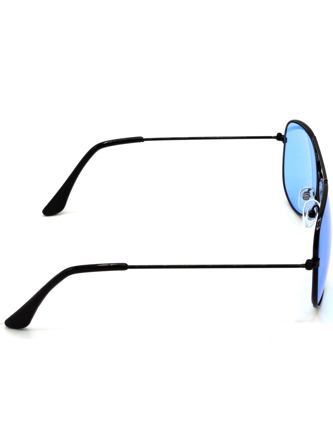 hrinkar men women boys & girls aviator & sunglasses black frame, blue lens (medium) - 18239131 - Standard Image - 2