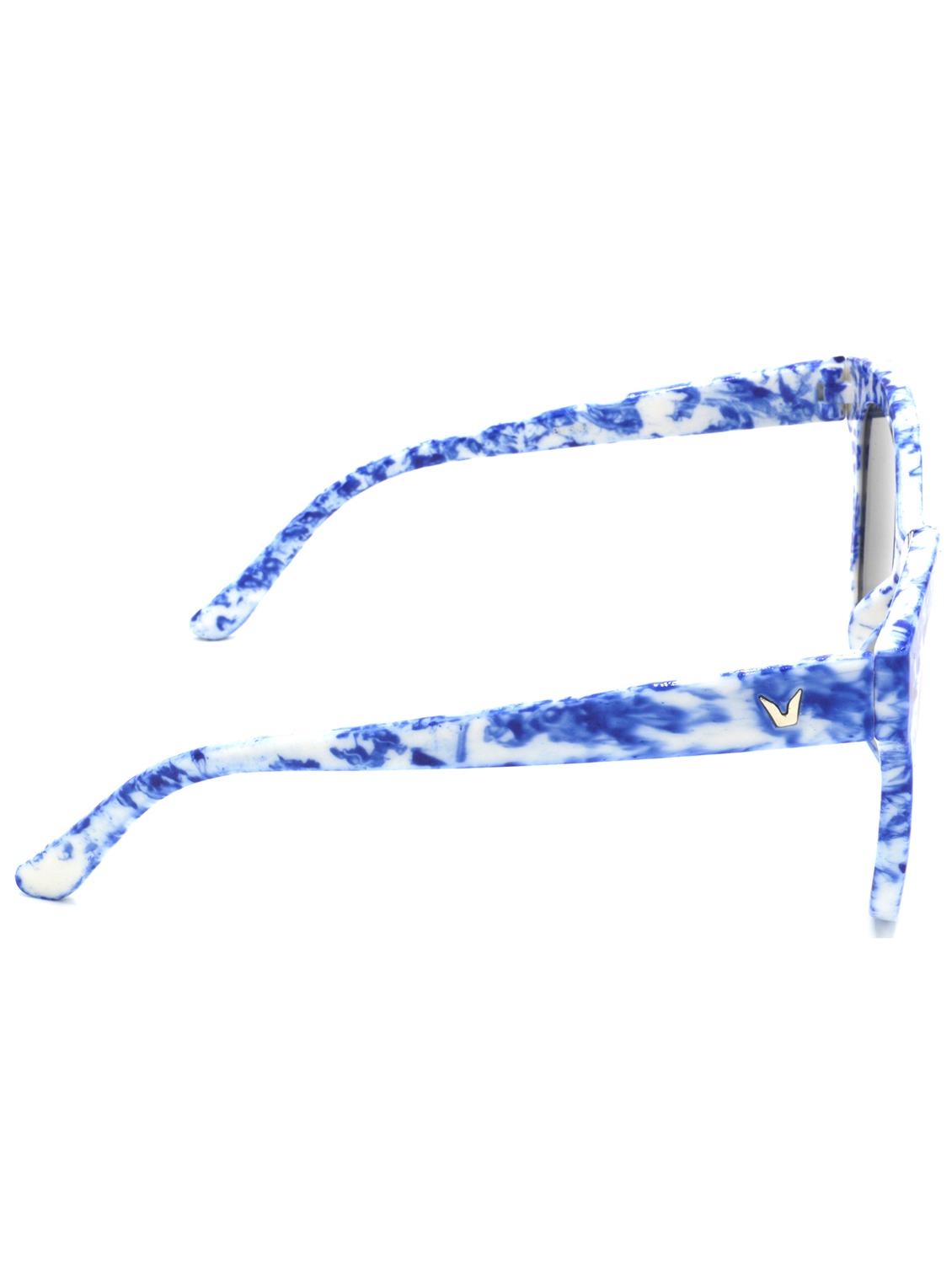 hrinkar men women boys & girls round & sunglasses white frame, blue lens (medium) - 18239144 - Standard Image - 2