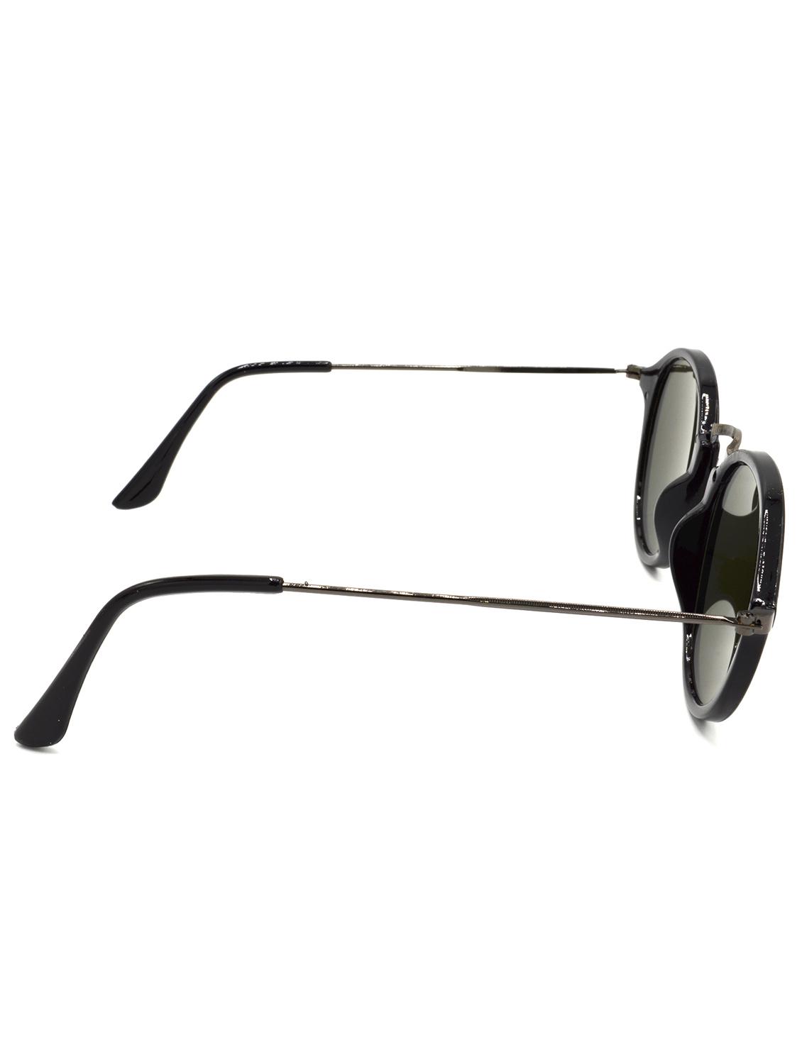hrinkar men women boys & girls round & sunglasses golden frame, blue lens (medium) - 18239204 - Standard Image - 2