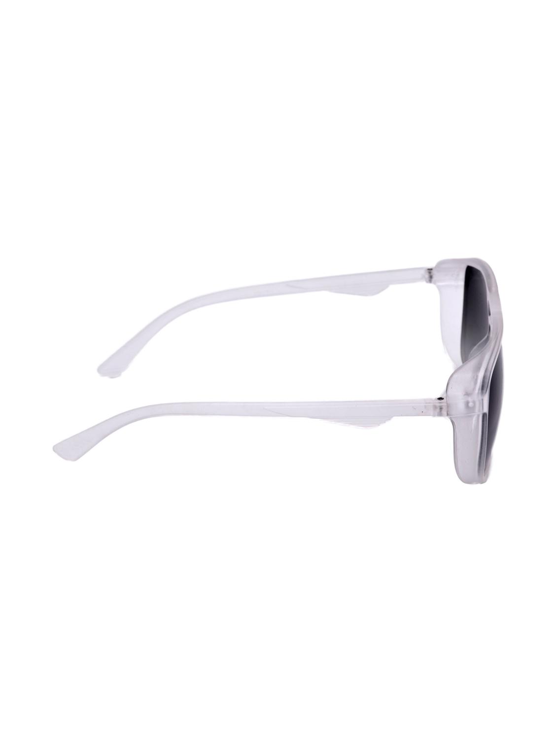 hrinkar men women boys & girls retro square & sunglasses white frame, brown lens (medium) - 18239549 - Standard Image - 2