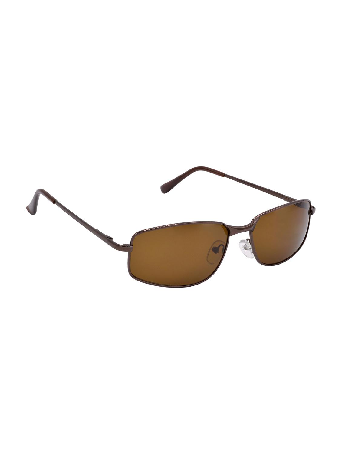hrinkar men women boys & girls rectangular & sunglasses brown frame, brown lens (medium) - 18239579 - Standard Image - 2