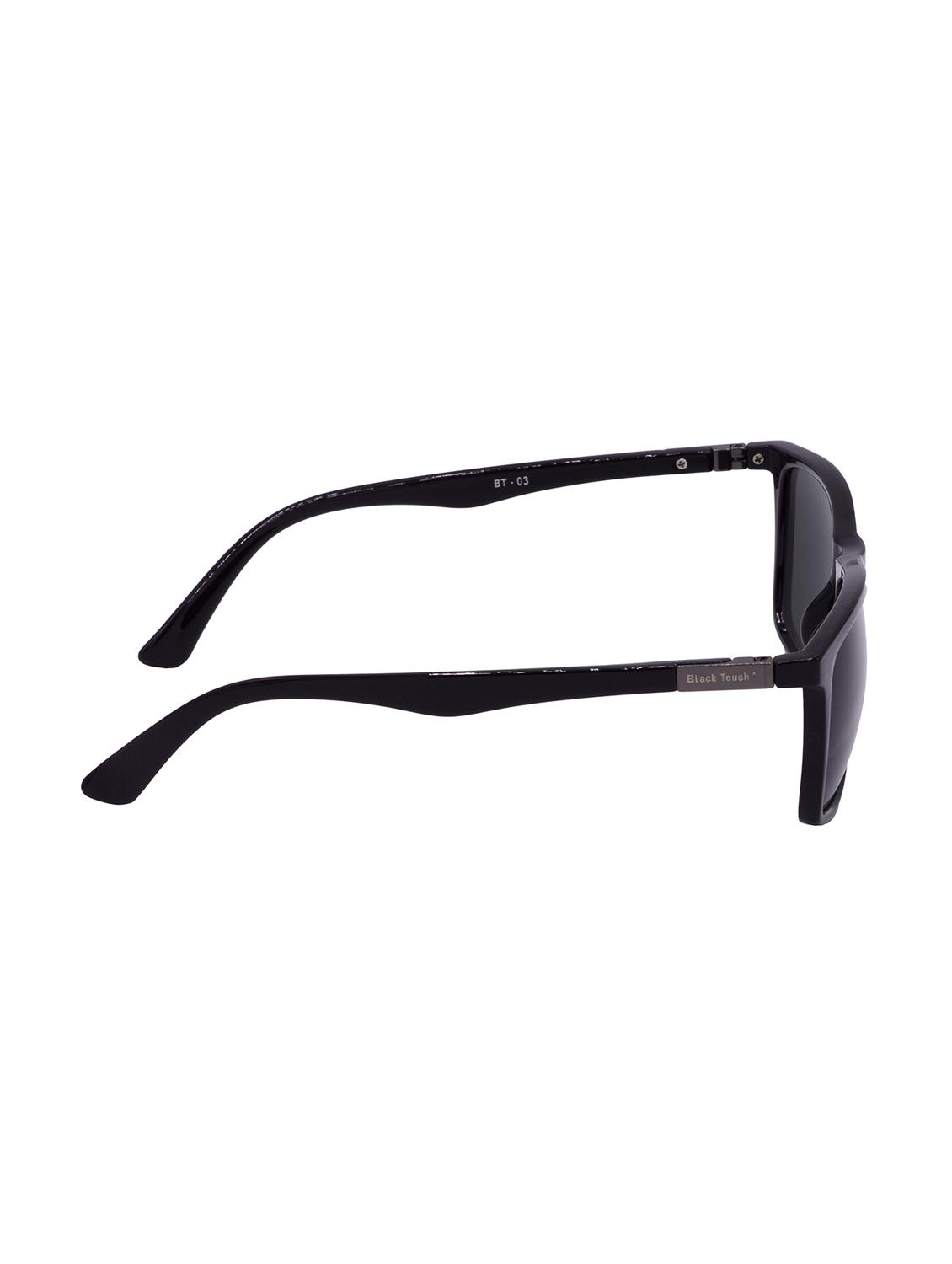hrinkar men women boys & girls rectangular & sunglasses black frame, grey lens (medium) - 18239602 - Standard Image - 2