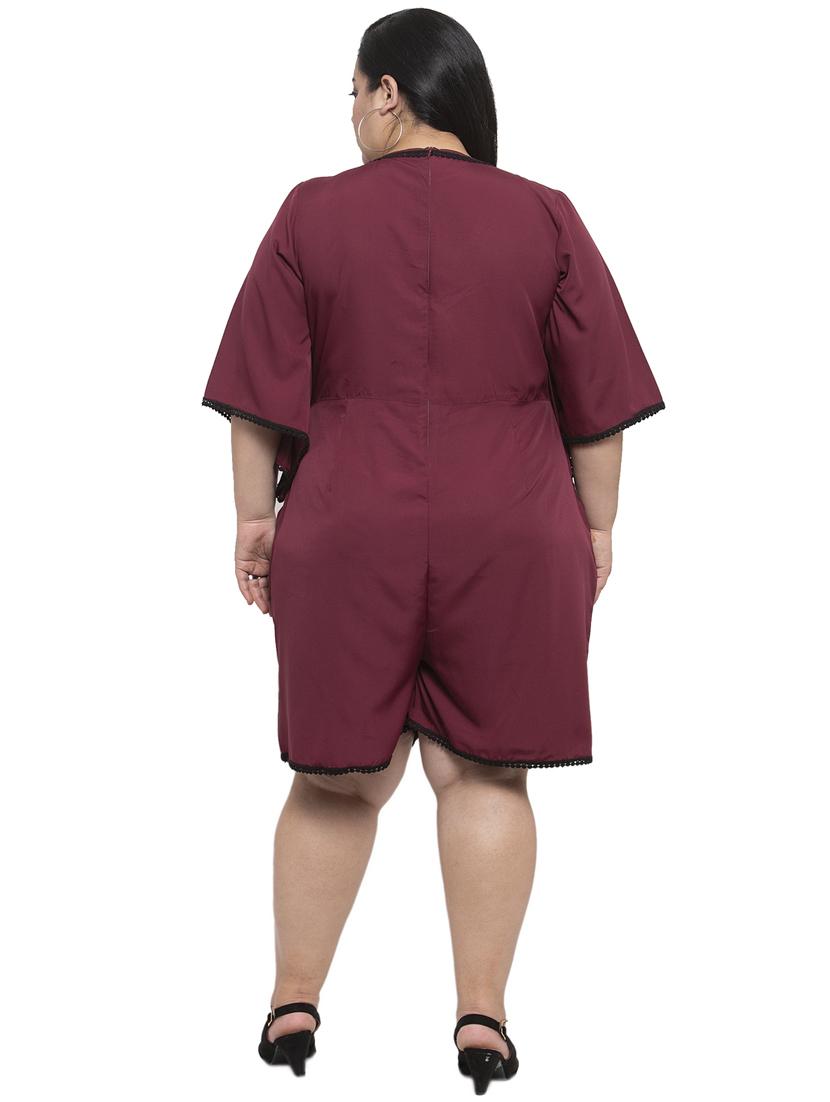 v-neck plus romper - 18239711 - Standard Image - 2